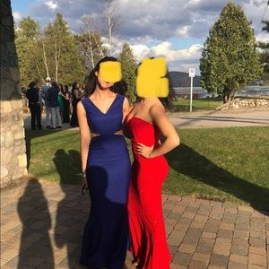 Very cute blue cocktail/prom dress. Worn once! Put on weight so letting her go